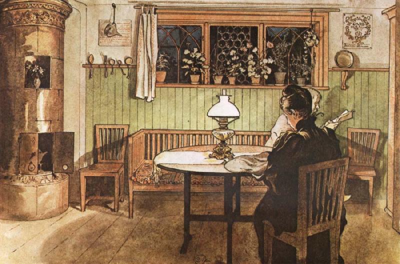 Carl Larsson When the Children have gone to bed Germany oil painting art